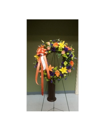 WREATH MIXED FLOWERS